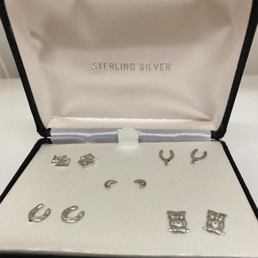 Sterling Silver 925 Earrings in Gift Box NWT